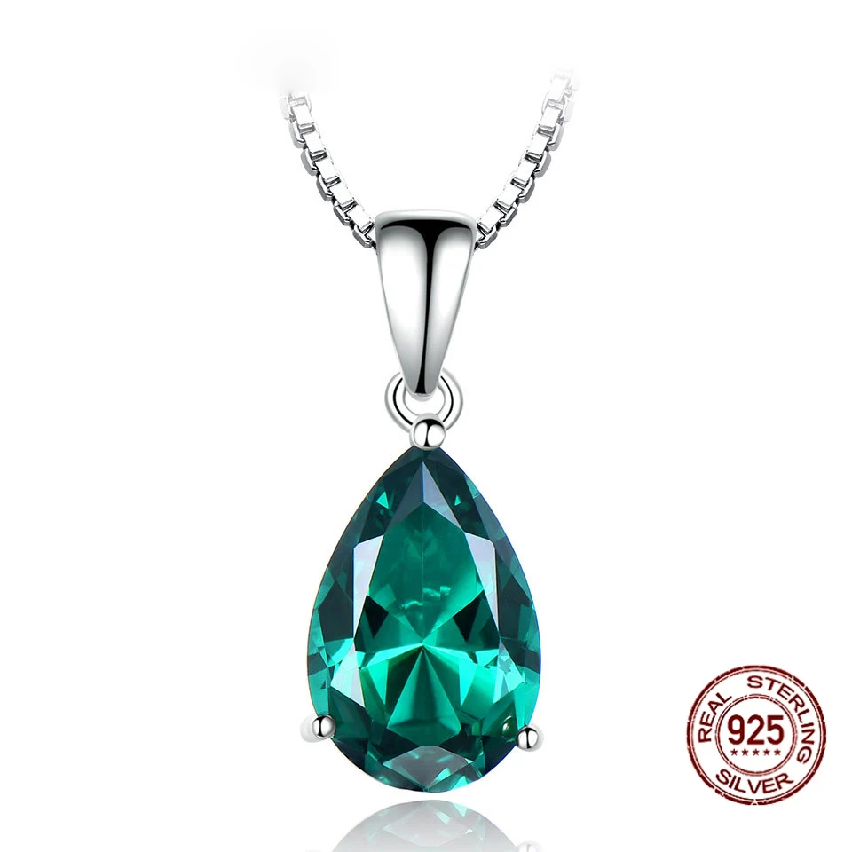 

Женская подвеска из серебра 925 пробы, с изумрудами