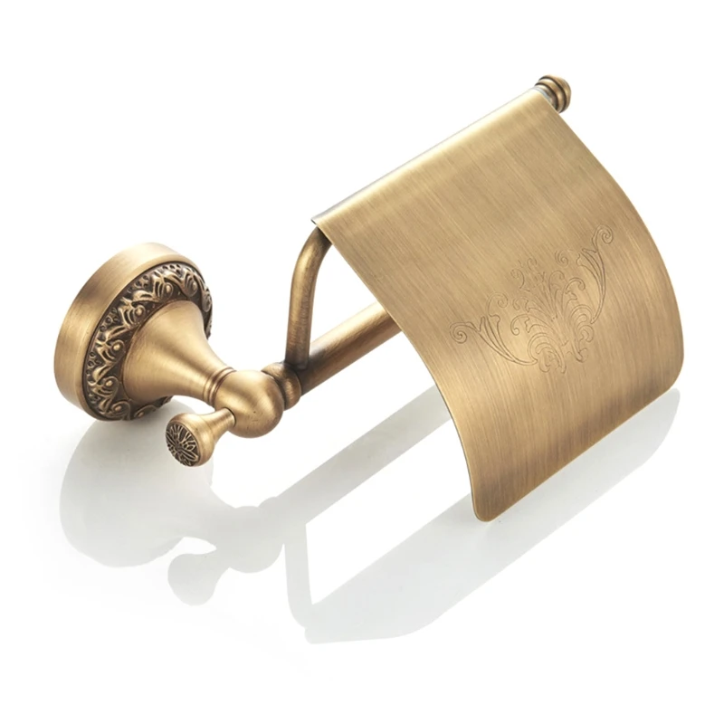 

Wall Hanging Bathroom Accessories Antique Brass Carving Tissue Storage Rack Tissue Box Tissue Holder