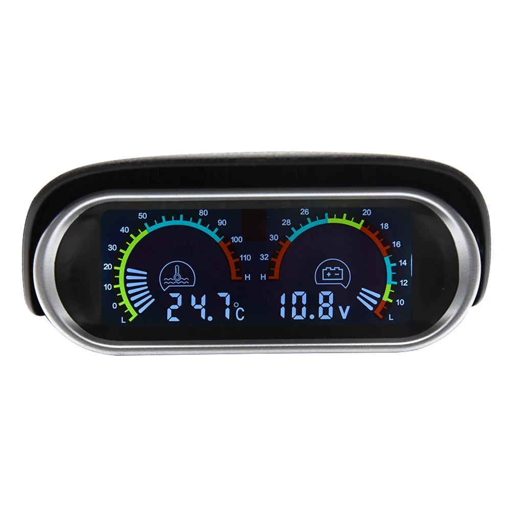 Универсальный Автомобильный цифровой вольтметр 2 в 1 с ЖК дисплеем датчик