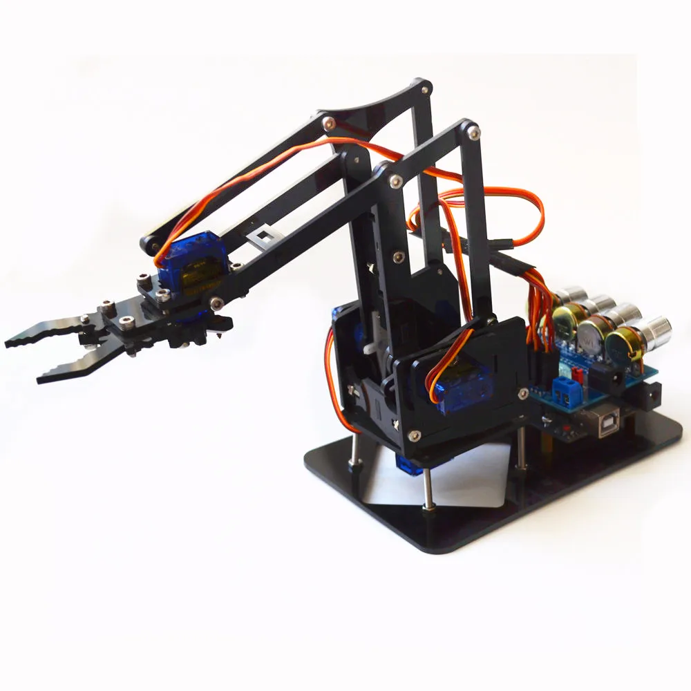 

DIY Acrylic Robot Arm Robot Claw for Arduino Kit 4DOF Toys Mechanical Grab Manipulator Tools