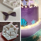 Кухонная силиконовая мини-форма в виде хвоста русалки, морской звезды, искусственная форма для украшения торта, глиняная форма ручной работы, кондитерский инструмент