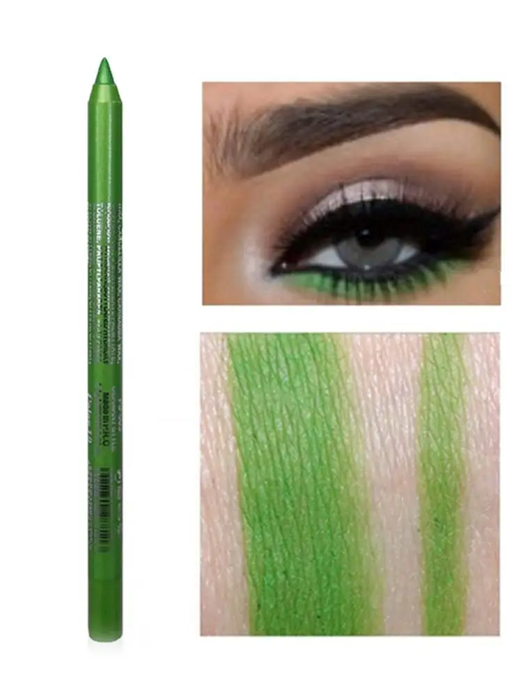 Карандаш для подводки глаз долговечный водостойкий пигмент зеленый карандаш