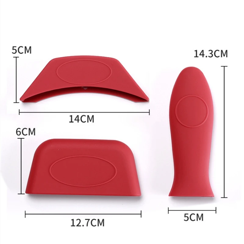 3 Piece Set Silicone Anti-Scalding Pot Handle Insulation Sharp Corner Round Ear Pain Muffs | Дом и сад