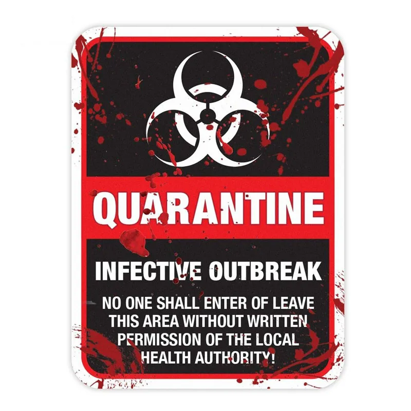 

Personality ZOMBIE Warning Quarantine Infected Area Caution Car Stickers and Decals Bumper Window Trunk Accessories KK16*12cm
