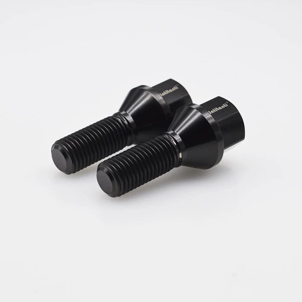 Черный легкий M12 * 1 5*28 Gr5 титановый Колесный болт для BMW|Гайки и болты| |