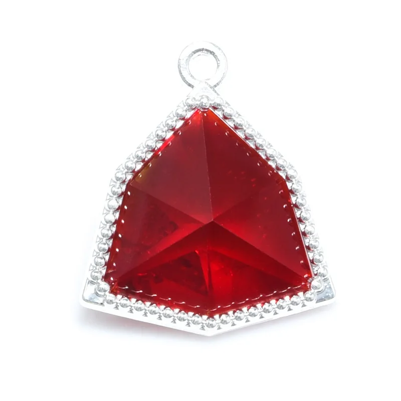 red 4 шт. треугольные хрустальные подвески DIY серьги изготовление кулон ожерелье аксессуары-фурнитура серьги амулеты ювелирные изделия аксессуары - Окраска металла: red