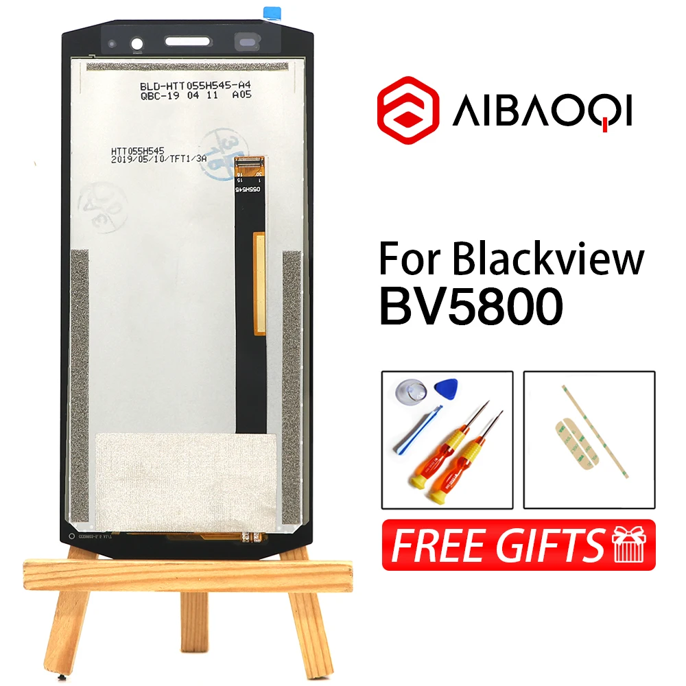 AiBaoQi-pantalla t&aacute;ctil de 5,5 pulgadas, reemplazo de montaje de pantalla LCD de 1440x720 para tel&eacute;fono Android 8,1 Blackview BV5800/BV5800 Pro-2