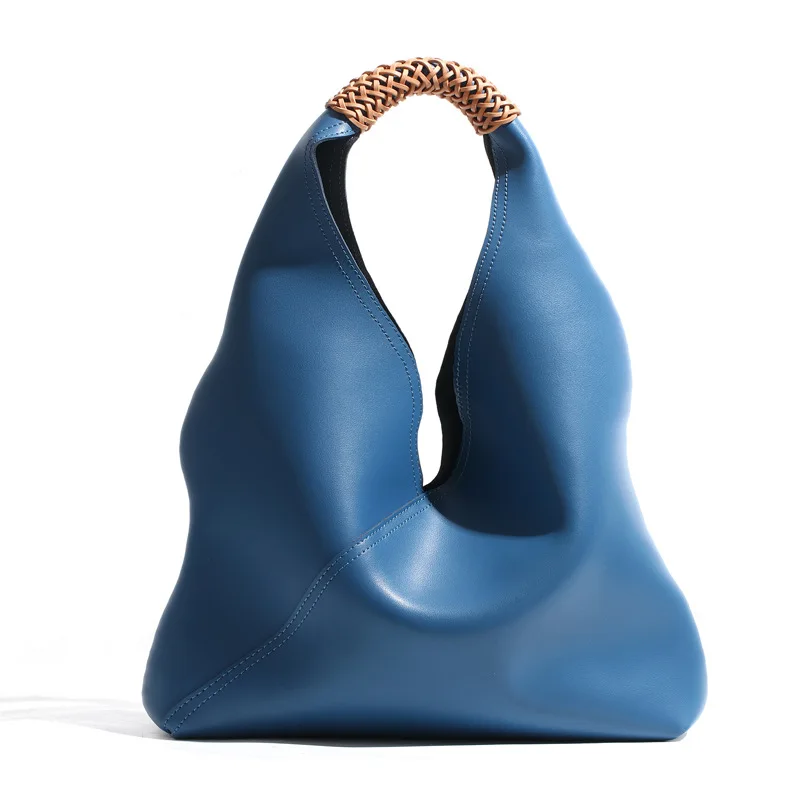 

03 Genuine Leather Women Large Capacity Handbag Handmade Soft Shoulder Bags
