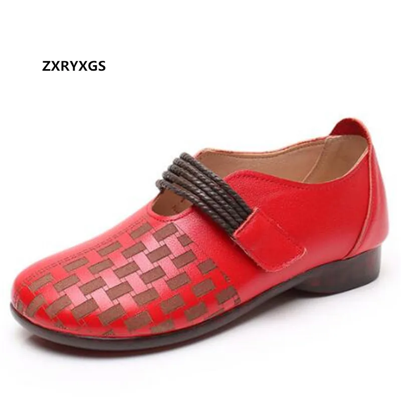 

Женские туфли на мягкой подошве, из воловьей кожи, большие размеры, 2021