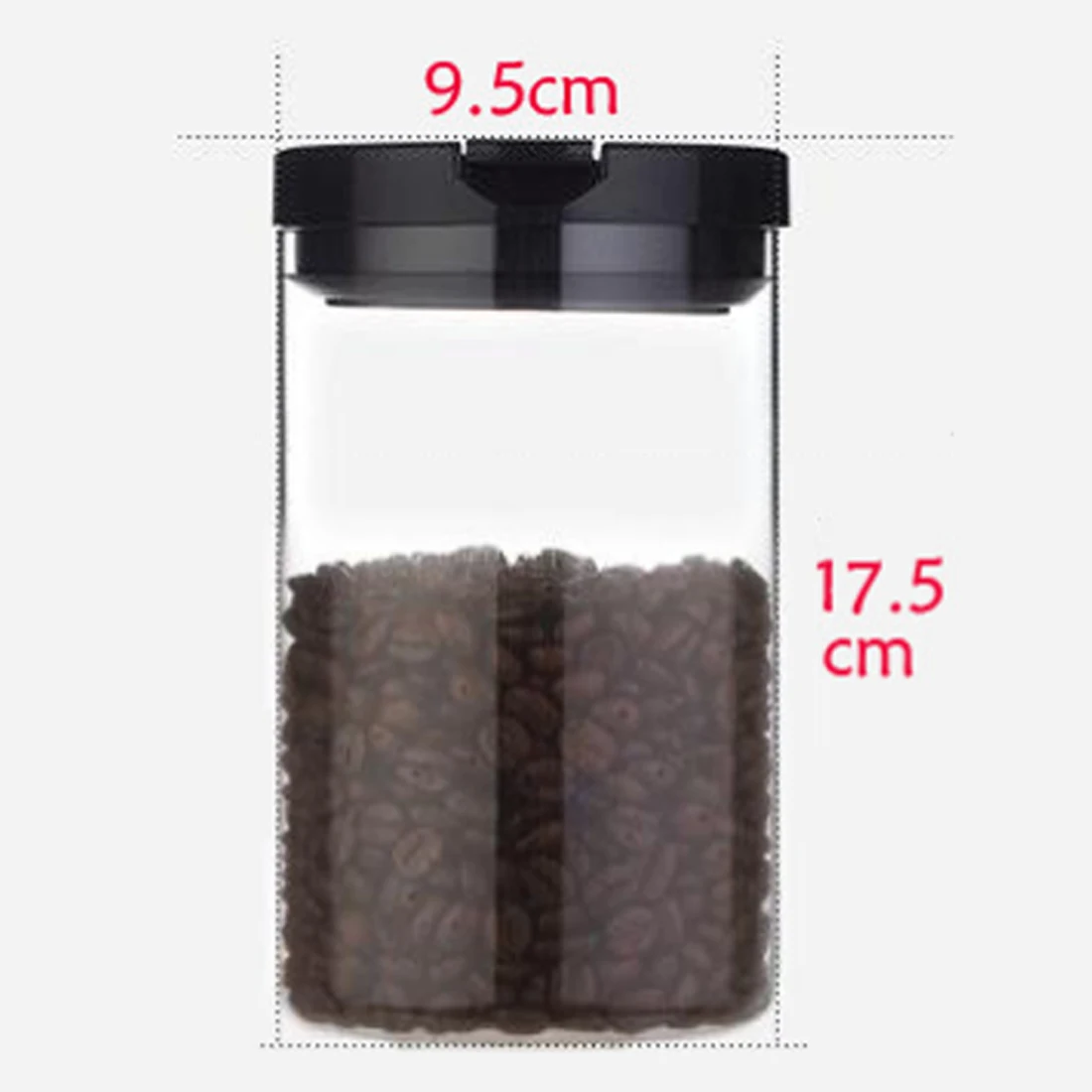 900 мл прозрачная стеклянная вакуумная банка для чая кофе бобов молока порошка