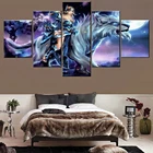 Картина на холсте 5 шт. луна ночь DotA 2 чудовище и воин Мирана игровой постер настенное искусство домашний декор Печатный Тип картины