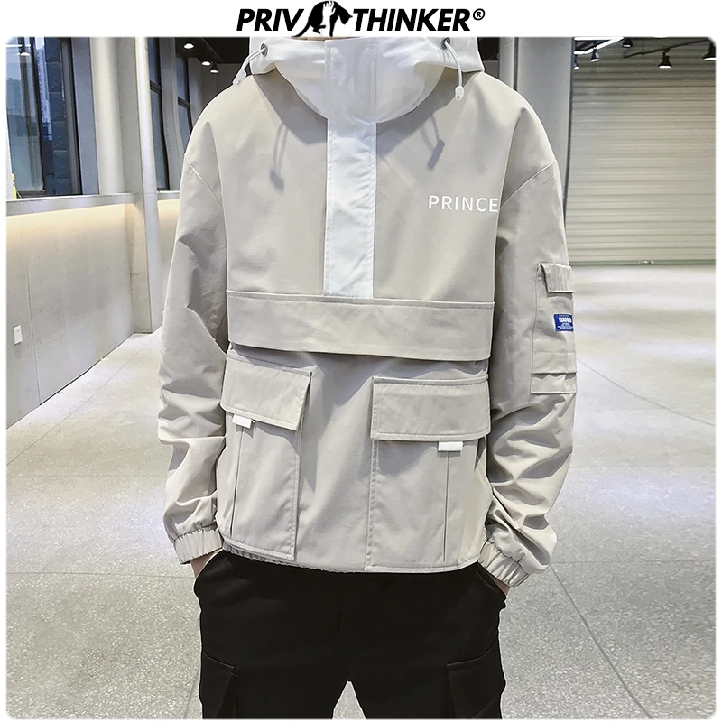 Мужская куртка в стиле сафари Privathinker модная уличная большого размера хип-хоп