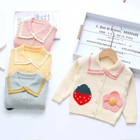 girls lapel single breasted solid color sweater toddler girl winter clothes kids winter clothes winter clothes winter sweater