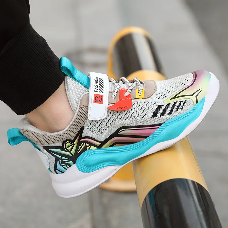 

Mecha Fashion Boys Shoes Children Running Shoes 2021 New Breathable Boys Girls Sports Shoes Lightweight Kids Sneakers Shoes