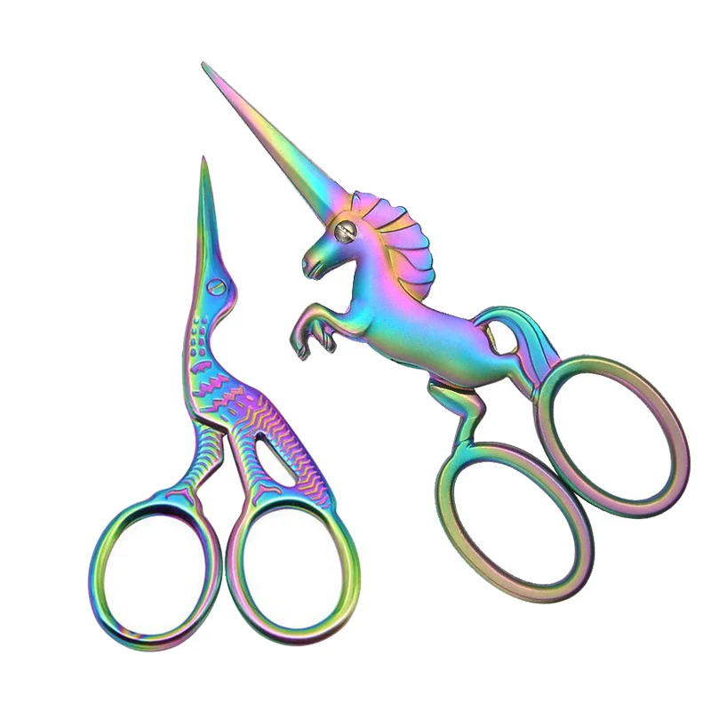 Европейские ретро ножницы для шитья в виде аиста единорога вышивки крестиком
