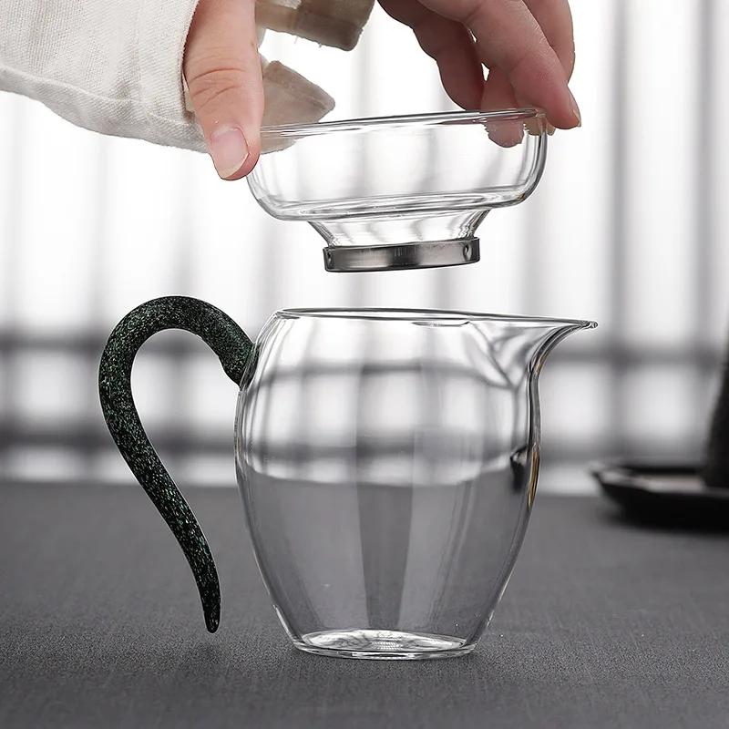 

300ml large capacity office water glass cup home Heat Resistant Teaware Glass cup 210407-18