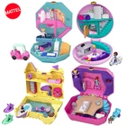 Оригинальная мини-кукла с сокровищами Polly Pocket World, аксессуары для девочек, принцесс, музыкальные куклы, музыкальная шкатулка, детские игрушки
