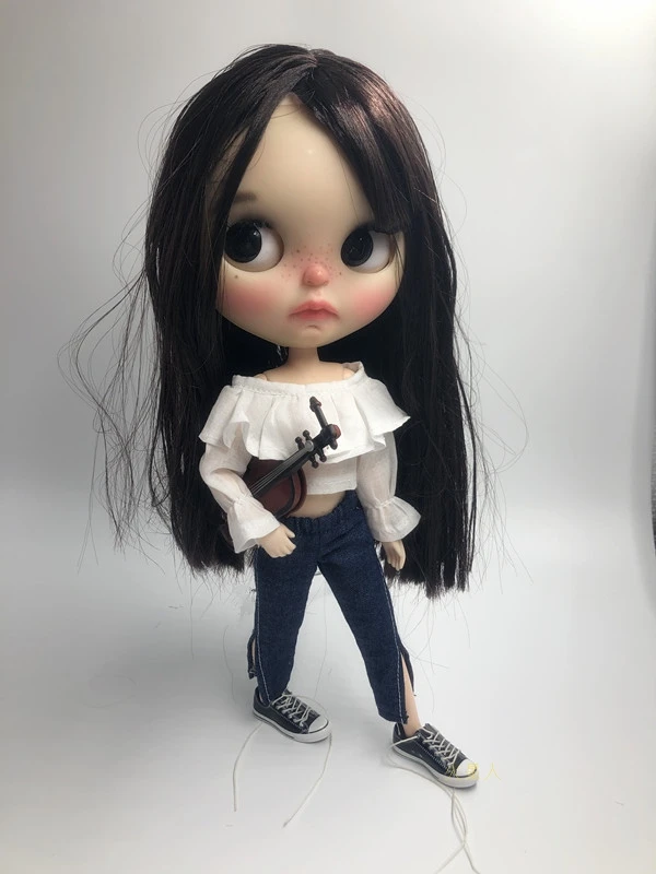 Новый Модный повседневный комплект одежды Blyth Dolls белая элегантная рубашка