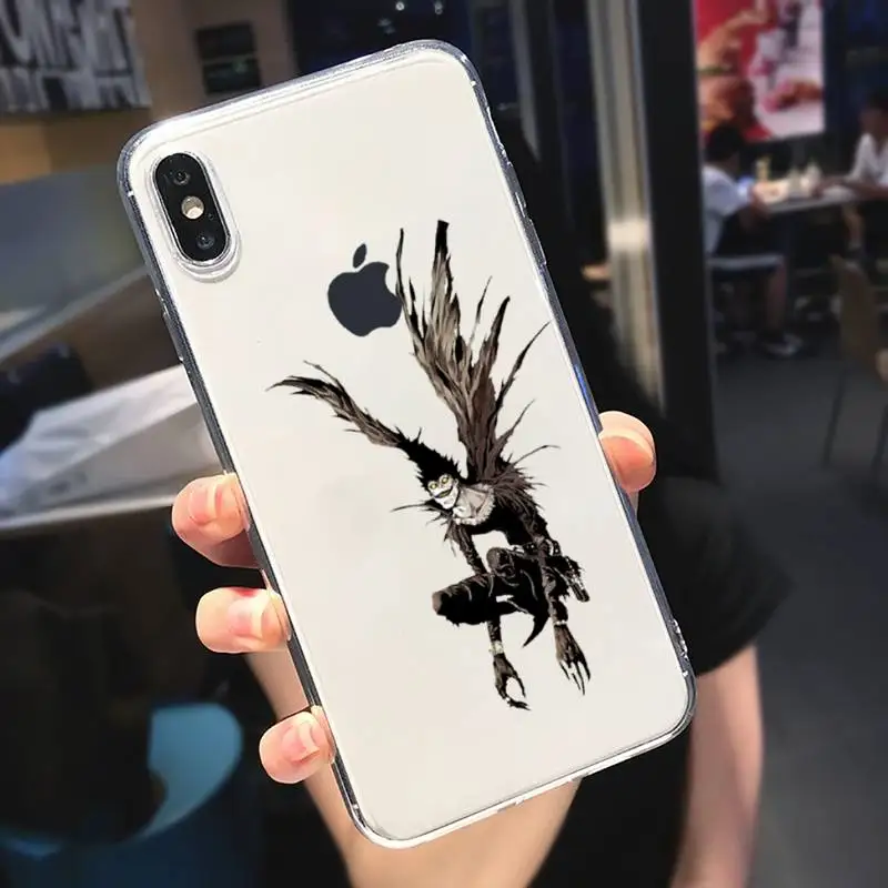 

Japan anime Death Note Phone Case Transparent soft For iphone 5 5s 5c se 6 6s 7 8 11 12 plus mini x xs xr pro max