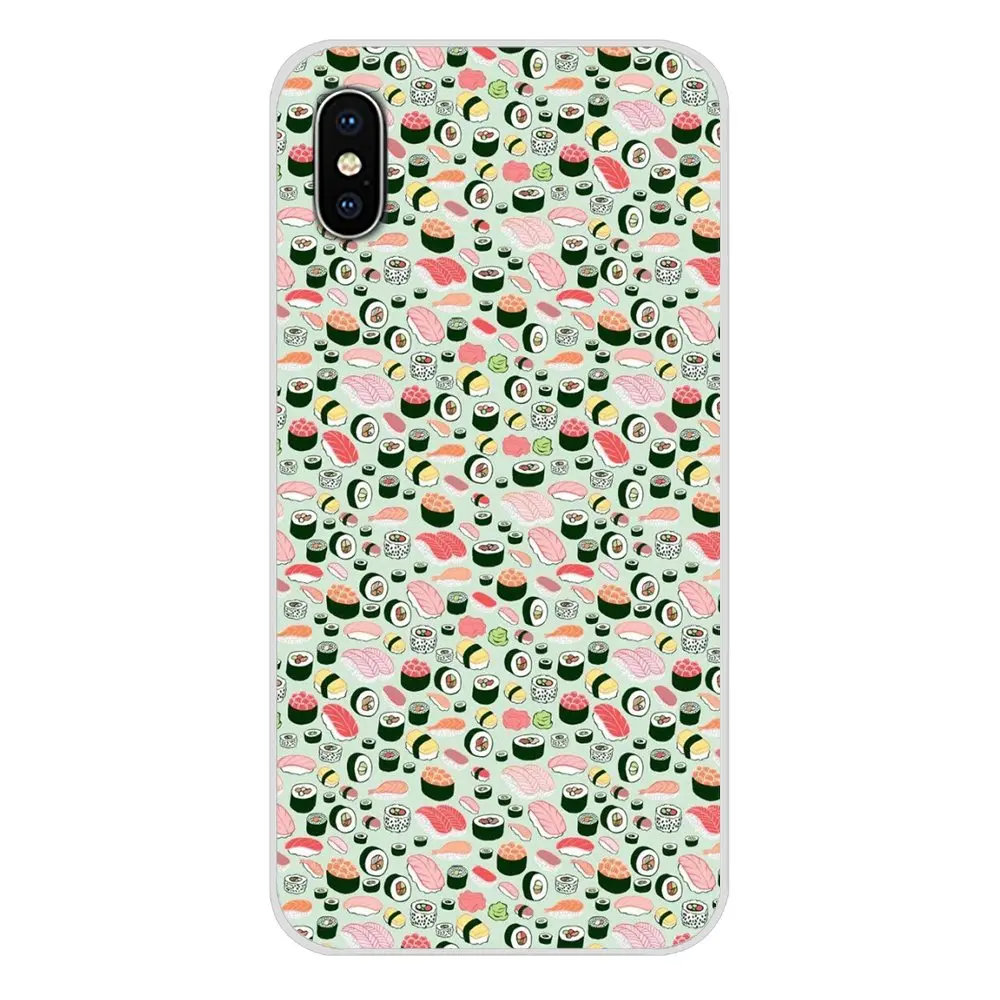 Для Samsung Galaxy S3 S4 S5 Mini S6 S7 Edge S8 S9 S10 Lite Plus Note 4 5 8 9 японская кухня суши еда мягкие