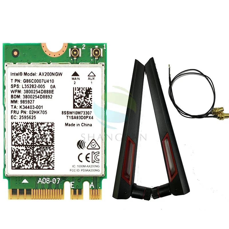 Двухдиапазонная 2400 Мбит/с Беспроводная AX200NGW NGFF M.2 Bluetooth 5,0 Wifi сетевая карта 2,4 г/5 г 802.11ac/ax для Intel AX200