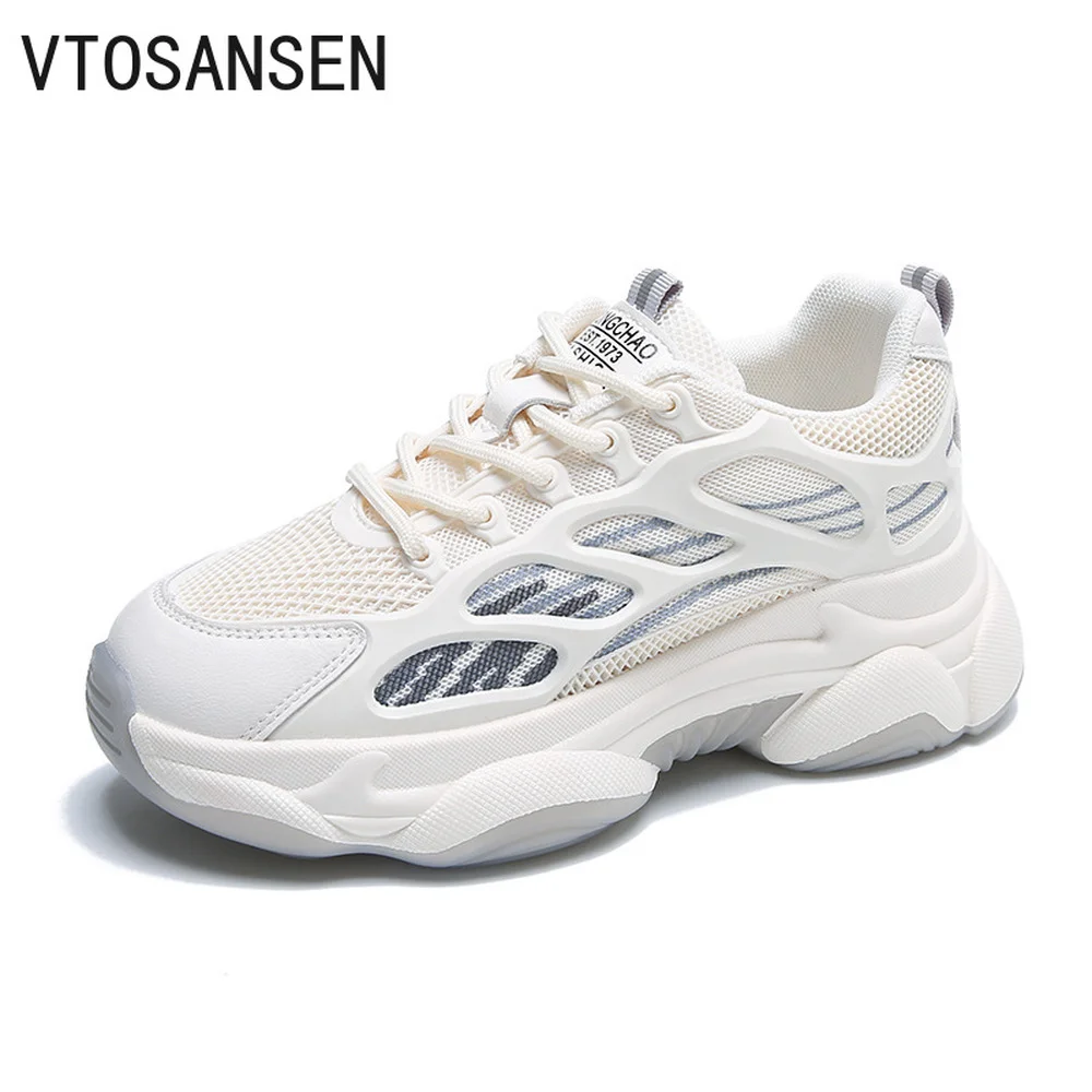 

Women's Filas Breathable Air Maxs Running Dad Shoes Lightweight White Clunky Sneakers Thick-soled Sports Women's Casual Shoes