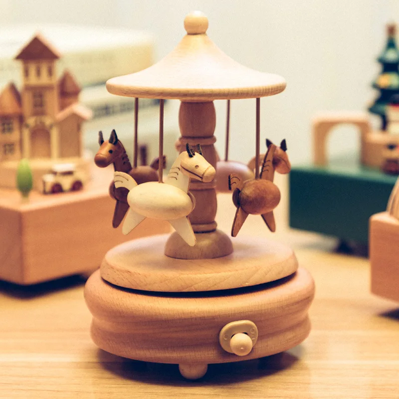 

Деревянная музыкальная шкатулка, музыкальные деревянные шкатулки для девочек, заводное ремесло, Бесплатная гравировка, подарок на день рож...