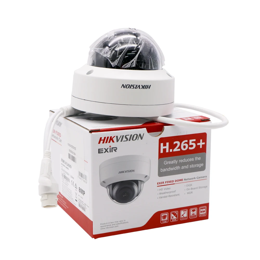 Hikvision 8MP POE IP камера наружная/внутренняя 4K Водонепроницаемая инфракрасная 30 М камера ночного видения для видеонаблюдения