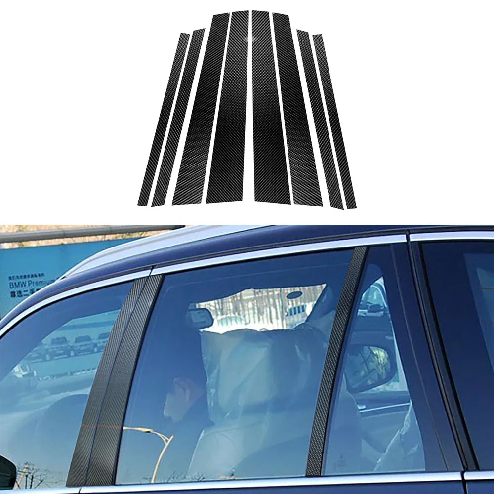 

Window B-Pillar Decoration Cover Trim Decal for BMW X5 E70 2008 2009 2010 2011 2012 2013 Car Exterior Accessories Carbon Fiber
