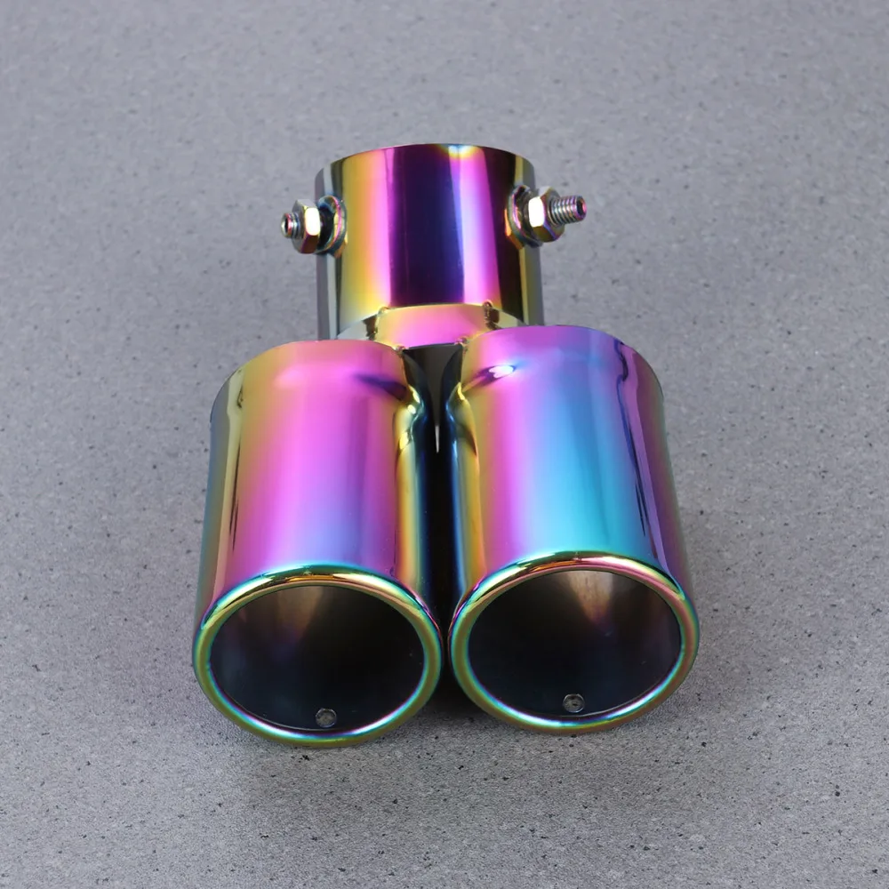 Красочные двойные розетки из нержавеющей стали выхлопной трубы глушитель