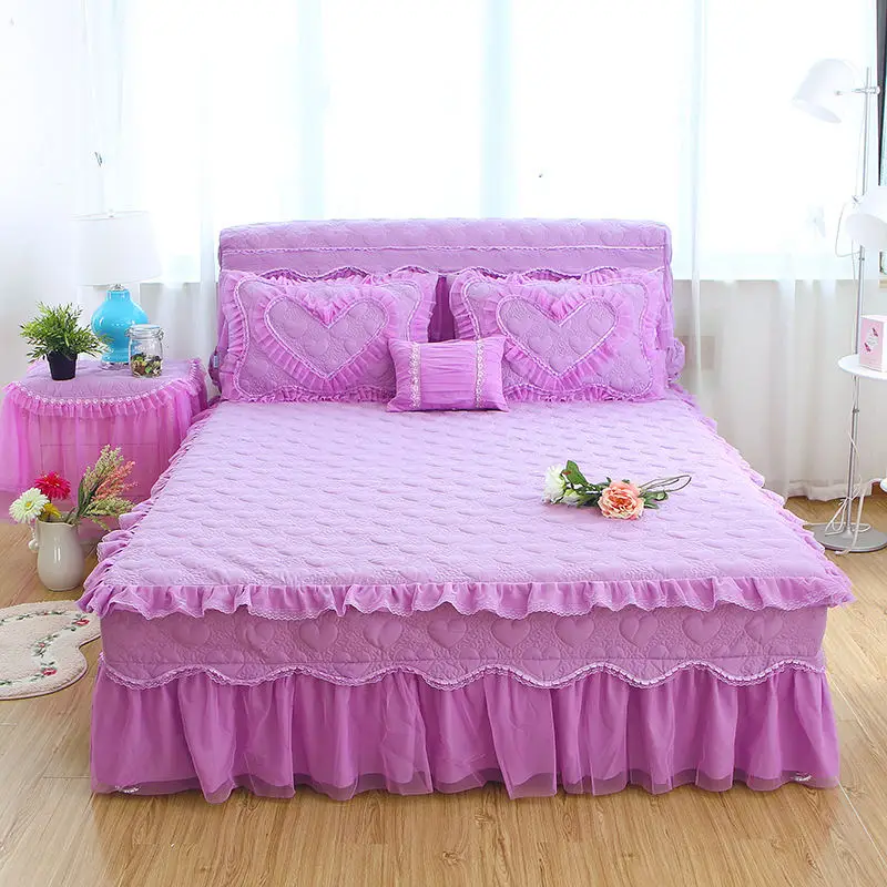 1/3 шт. романтичная постельная юбка love кружевные простыни принцессы