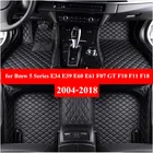 Автомобильные коврики для Bmw 5 серии E34 E39 E60 E61 F07 GT F10 F11 F18 2004-2018 пользовательские коврик для ног автомобильный коврик крышка