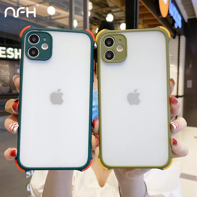 Роскошный Матовый Прозрачный ударопрочный чехол для iPhone 6S 7 8 Plus защитный из