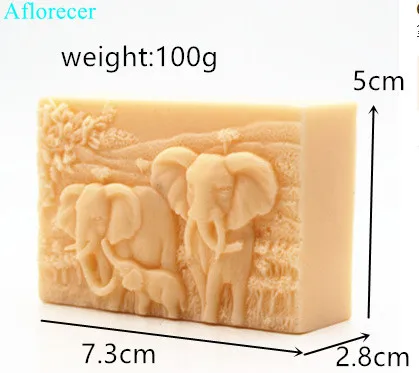 Симпатичная силиконовая форма для мыла со слоном Рождественская DIY ремесла