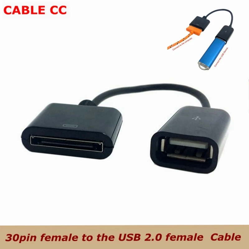 10 см соединяет 30pin female с USB 2 0 data зарядный кабель по лучшей цене 30P черный и белый |
