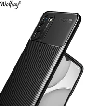 For Oppo A55 5G Case Bumper Soft Silicone Anti-knock Carbon Fiber Cover For Oppo A55 5G Case For Oppo A55 A 55 5G Cover 6.5 inch