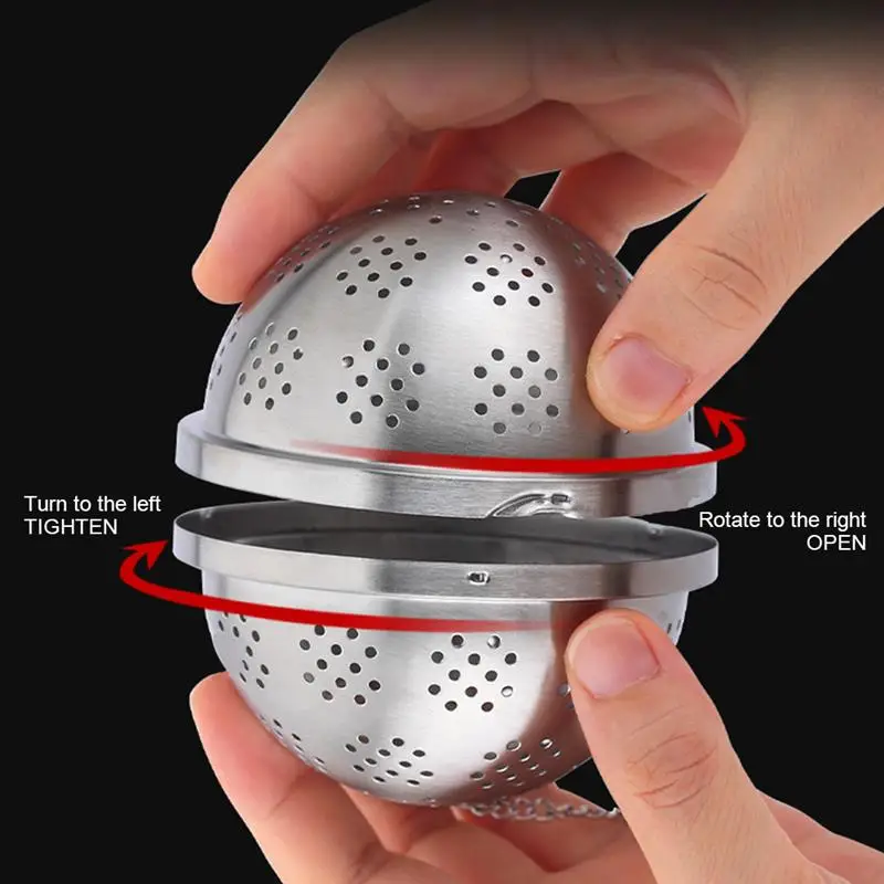 

304 Stainless Steel Seasoning Ball Ultra Fine Tea Infuser for Making Tea Boiling Soup Hot Pot Spice Drain Tea Filter