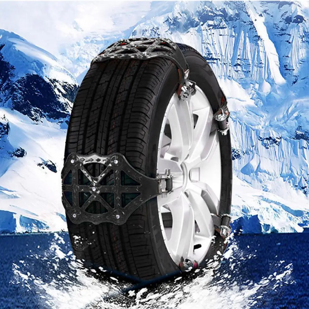 1pc Universal Car Wheel/Snow Chains | Snow Ice Belt For Cars Vans Anti-skid Easy To Install Durable Auto Wheel TPU Автомобили и