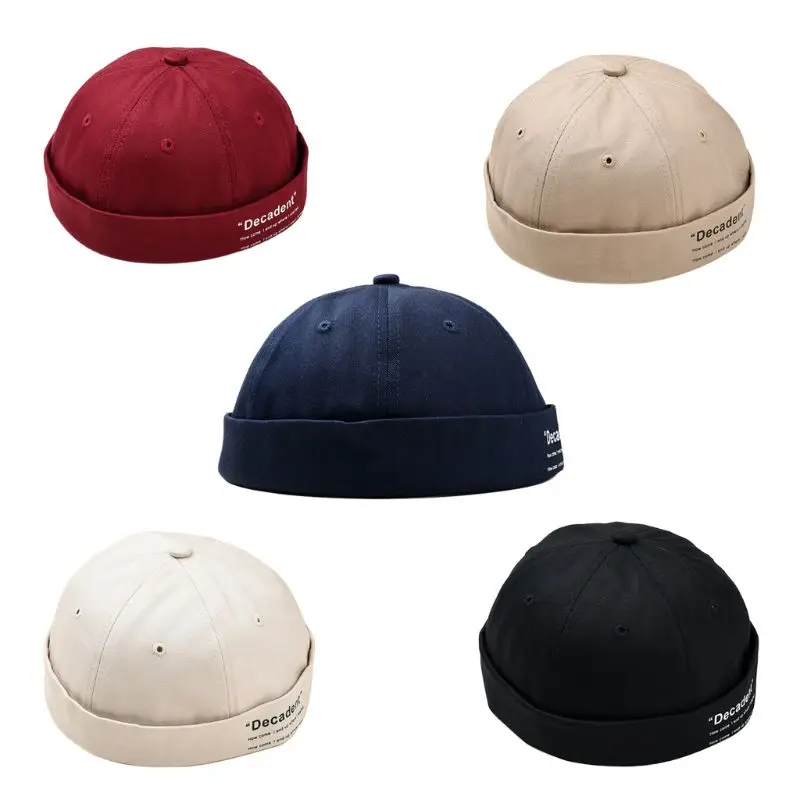 

Women Men Unisex Landlord Hat Street Hip Hop Student Dome Personality Cap Adjustable Brimless Casual Hats