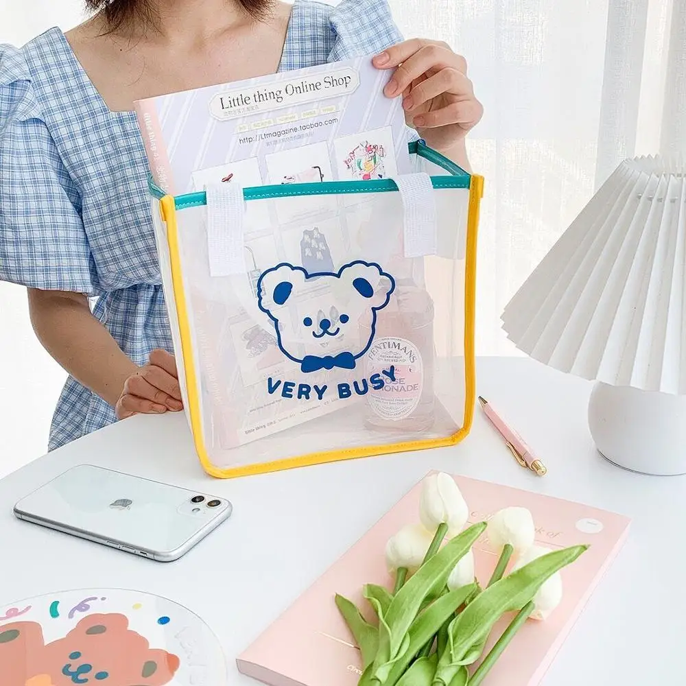 Корейская модная большая сумка в виде медведя летняя дорожная пляжная для