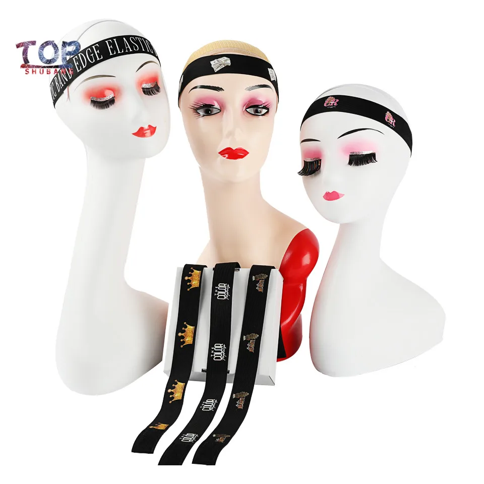 

Hair Tools Edge Elastic Wig BandB Customized Logo For Wigs Frontal Wrap Headband 3x55cm Size