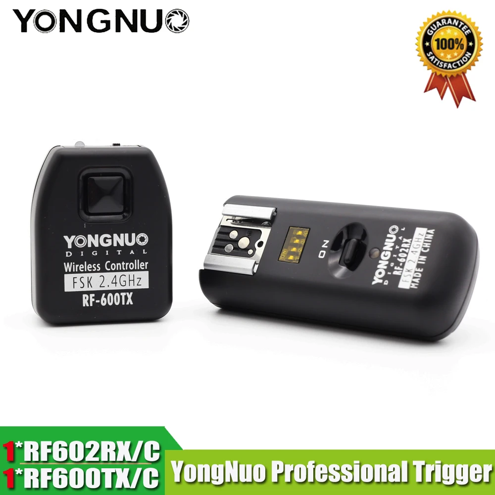 YONGNUO RF 602 2 4 ГГц беспроводной триггер вспышки со студийный шнур с 1 приемником для