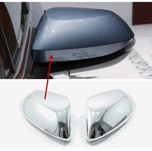 ABS хром/углеродное волокно боковая дверная крышка зеркала заднего вида Накладка