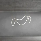 Светодиодный Золотой, хром, черный, белый, музыкальные заметки, дизайнерский подвесной светильник, лампочка, подвесной светильник s., подвесной светильник для фойе