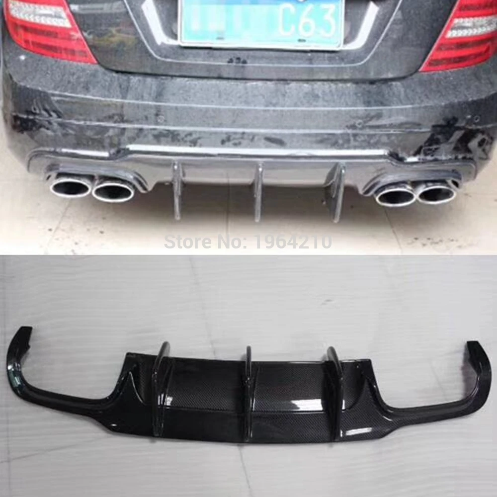 Для Mercedes Benz W204 C63 AMG 4 двери 2012 2013 2014 стиль углеродного волокна задний бампер