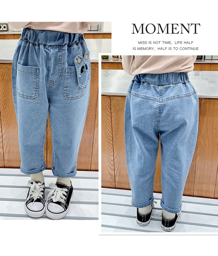 

Autumn Kids jeans for baby girls clothing casual jeans pants Children's Clothing jeans girls Denim Pencil Pants Girls