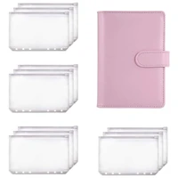 a6 binder planner pink notebook binder and 12 pieces 6 hole binder zipper folderbinder pockets cash envelope wallet