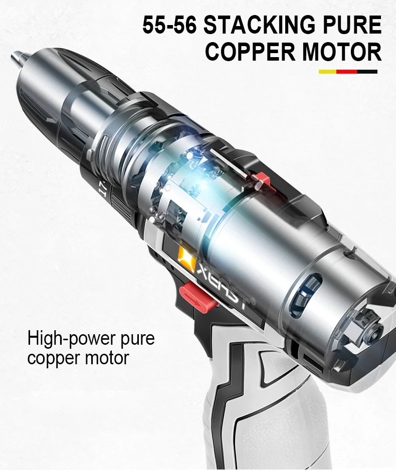 Электрическая отвертка XEAST Аккумуляторная дрель ударная силовой привод