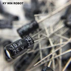 50 шт.лот 10 мкФ 25V 10mf 105C 4 x7mm алюминиевый электролитический конденсатор 25V10UF радиальный свинцовый 50 шт