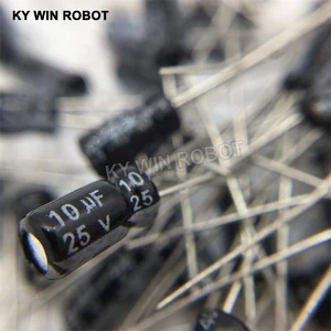 50 шт.лот 10 мкФ 25V 10mf 105C 4 x7mm алюминиевый электролитический конденсатор 25V10UF радиальный свинцовый 50 шт